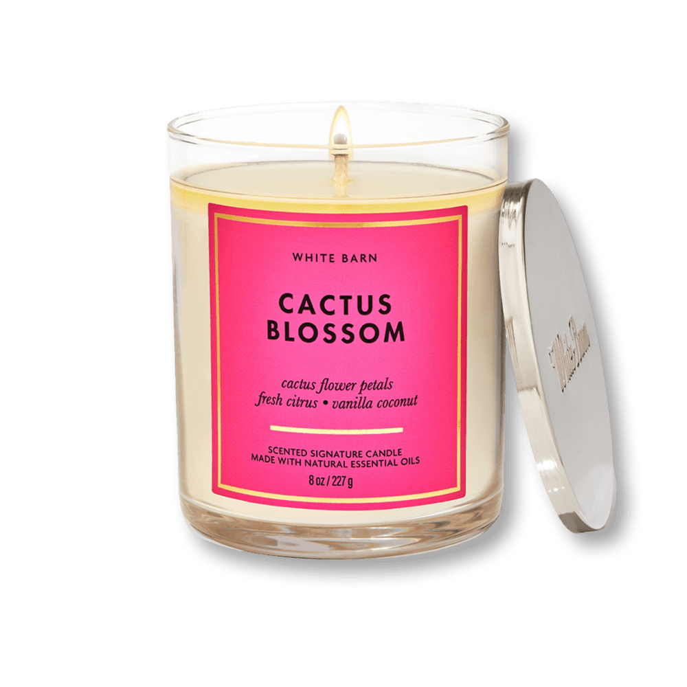 Bath & Body Works White Barn Cactus Blossom Scented Candle | My Perfume Shop