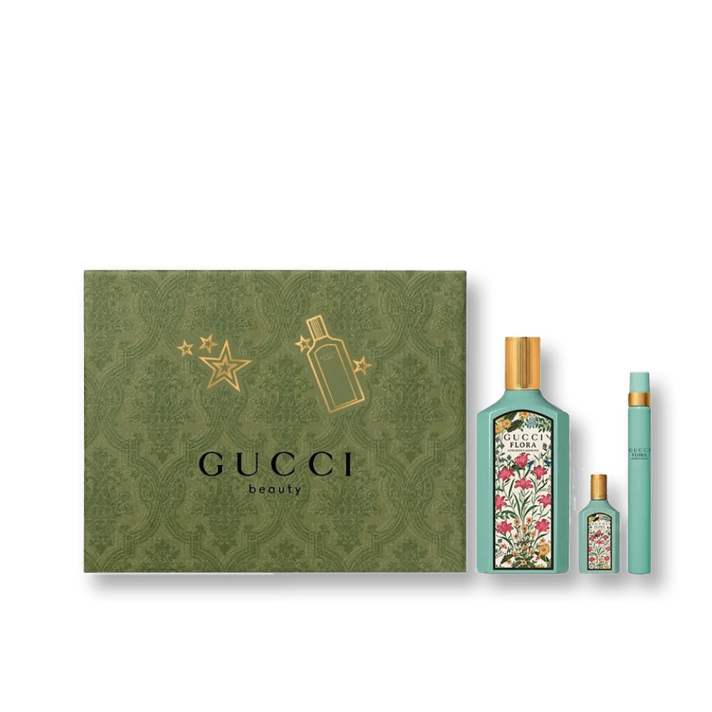 Gucci Flora Gorgeous Jasmine EDP Trio 2024 Set | My Perfume Shop