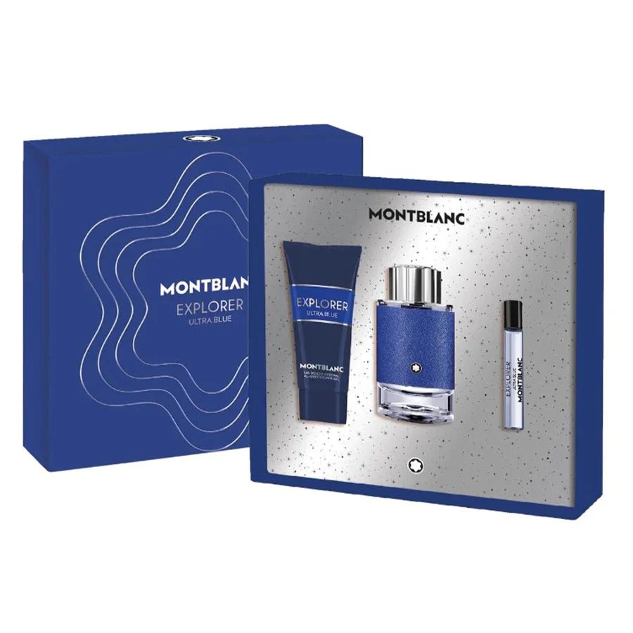 Mont Blanc Explorer Ultra Blue EDP Travel & Shower Gel Set | My Perfume Shop